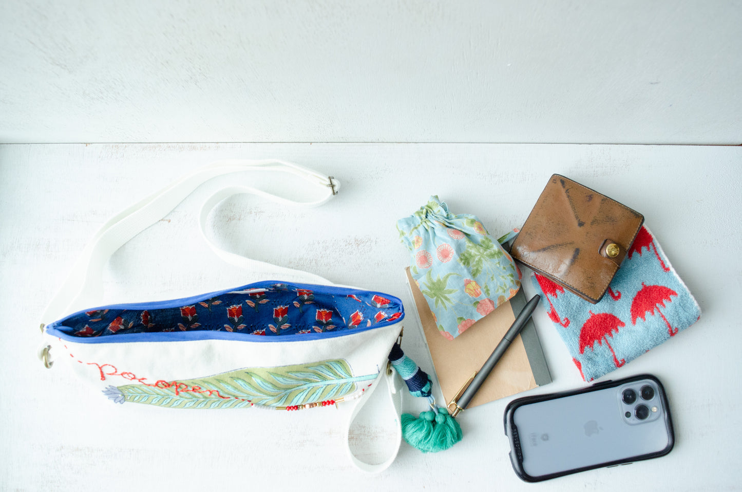 (New)横長ポシェット【青】