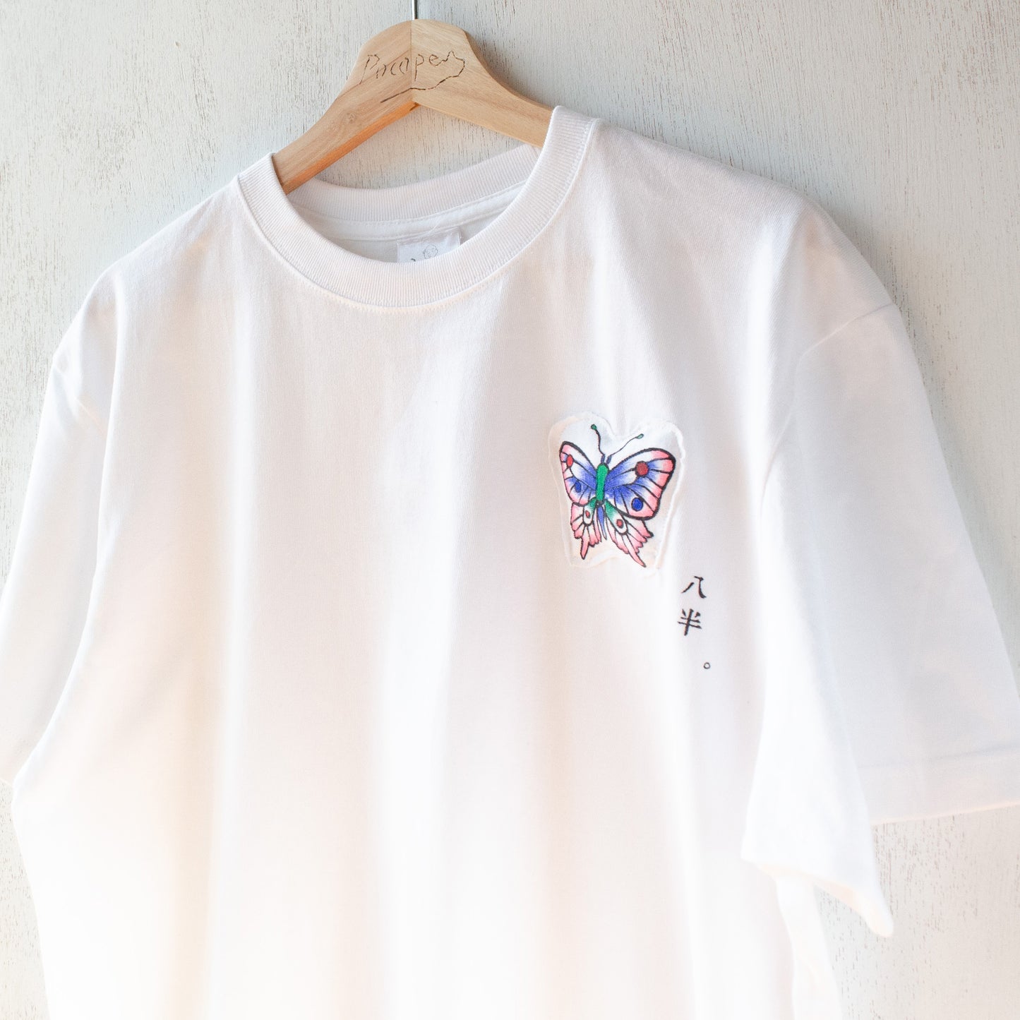 【new】八半Tシャツ(蝶々)