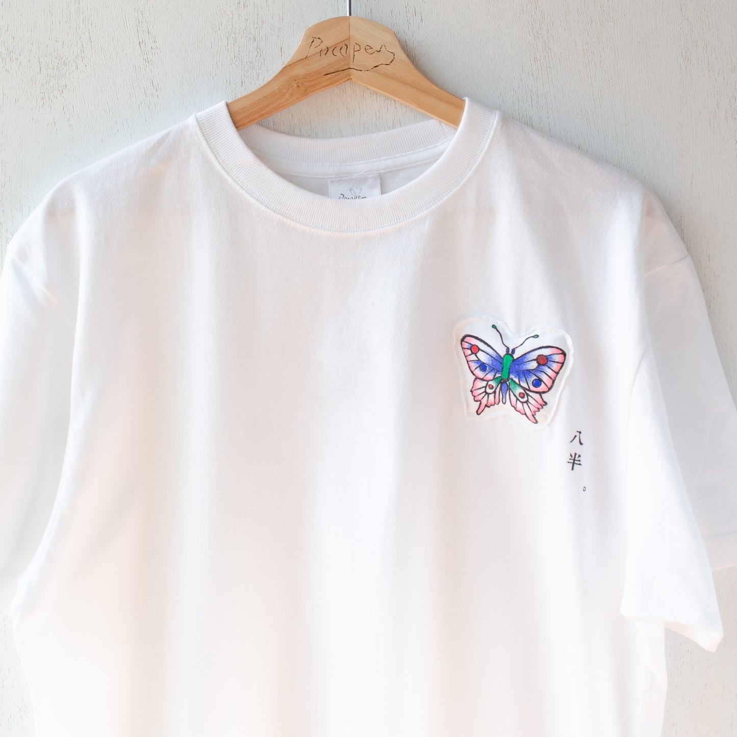 【new】八半Tシャツ(蝶々)