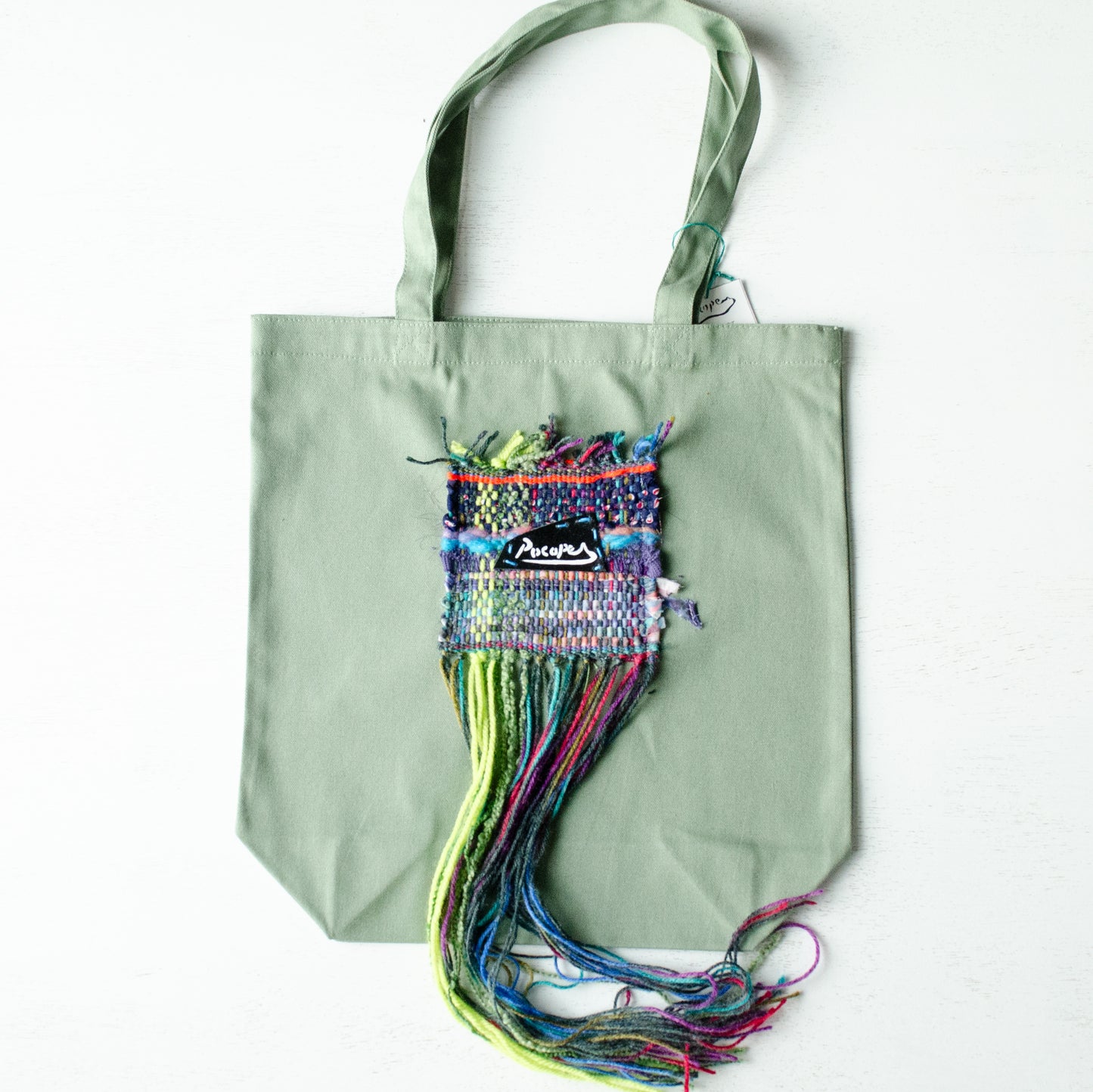 (New)裂き織りトート【リーフグリーン】