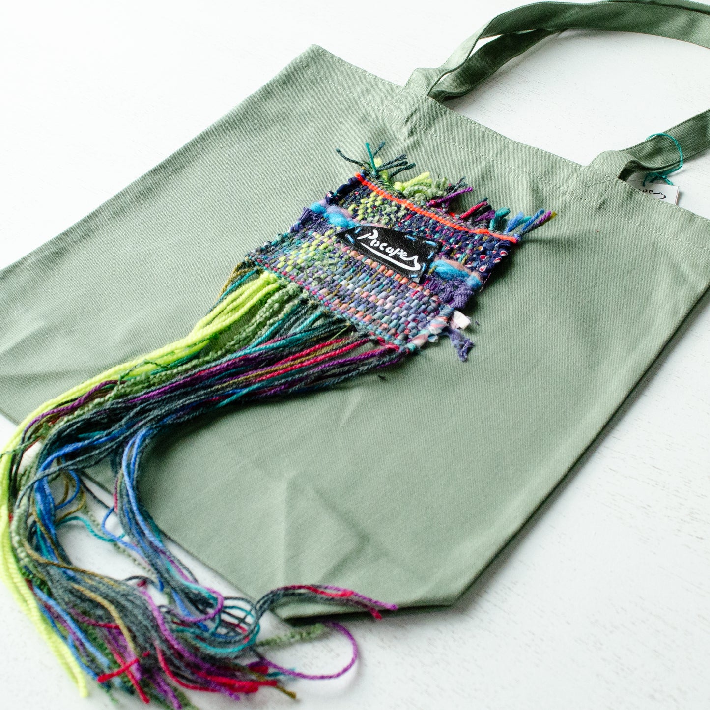 (New)裂き織りトート【リーフグリーン】