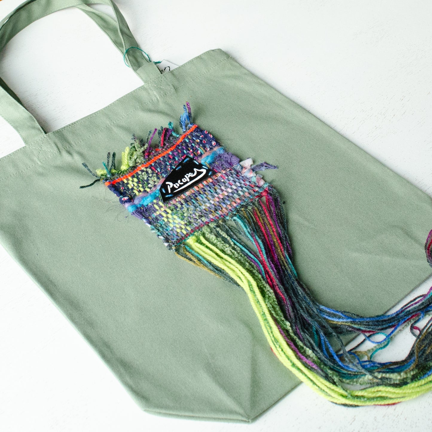 (New)裂き織りトート【リーフグリーン】