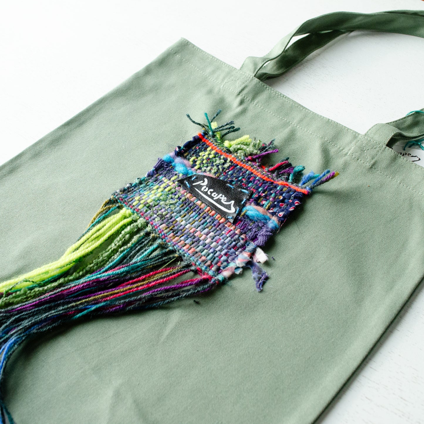 (New)裂き織りトート【リーフグリーン】