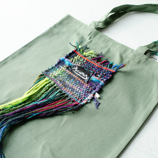 (New)裂き織りトート【リーフグリーン】