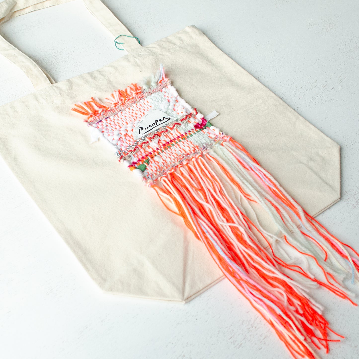 (New)裂き織りトート【ナチュラル】