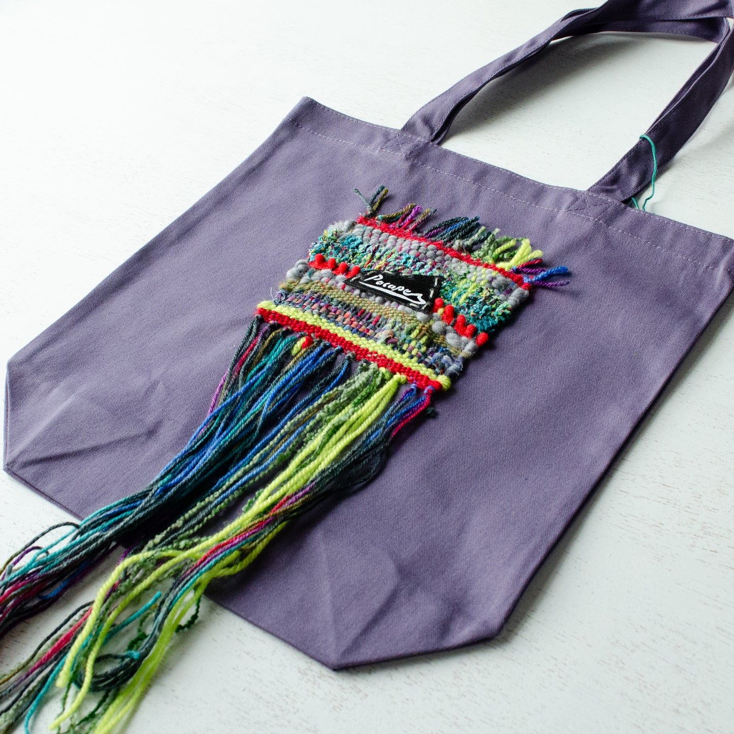 (New)裂き織りトート【ストーンパープル】