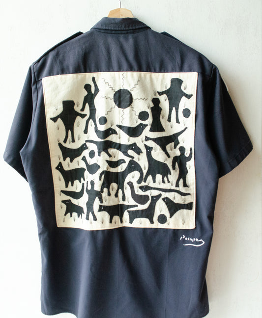 　【new】リメイクシャツ(navy)